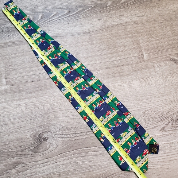 ALYNN NECKWEAR Silk "Roadside Fishing" Tie - Picture 3 of 6